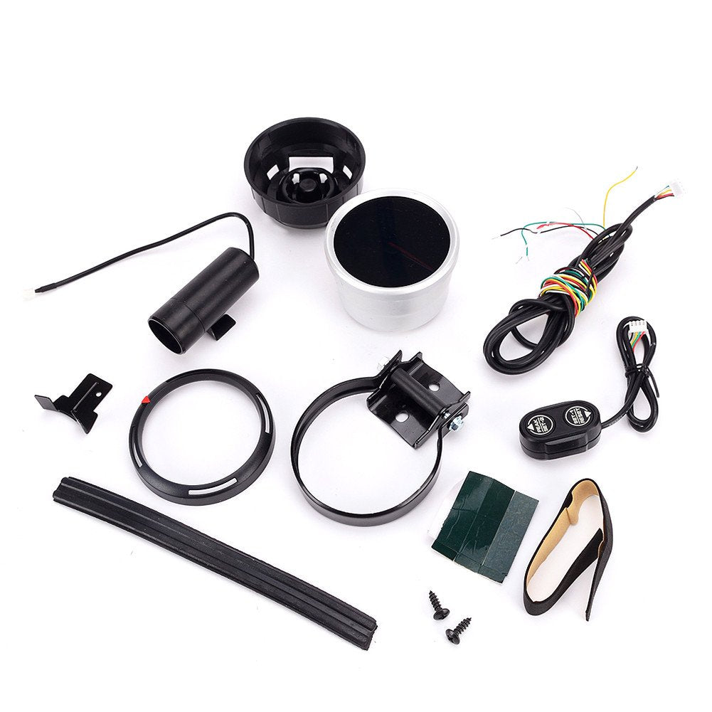 12V 3.75 Inch 11000 RPM Blue LED Tachometer Gauge Kit with Shift Light M9133