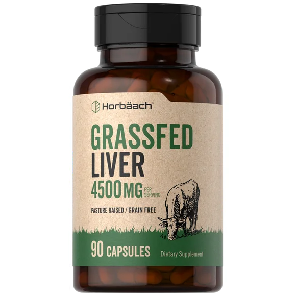 90 Capsules Grass Fed Beef Liver Supplement S987