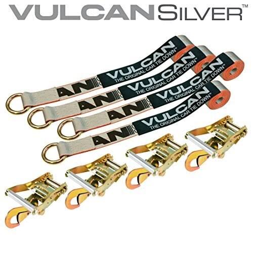 2 inch x 96 inch Car Tie Down with Snap Hooks, 4 Pack P969