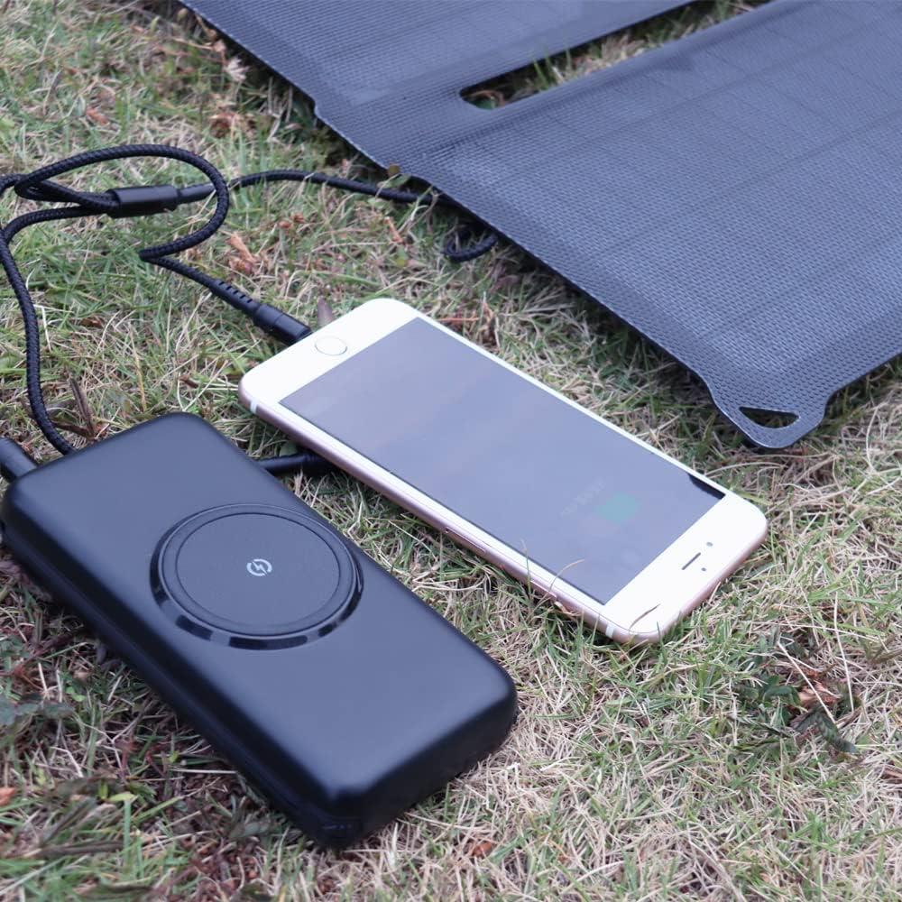 28W Foldable Solar Panel with 2 USB Output Ports S6014