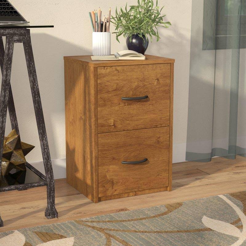 2 Drawer File Cabinet Black Oak J7195