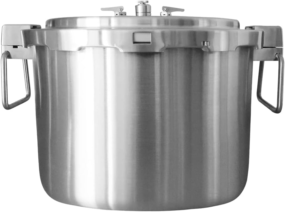 37-Quart Stainless Steel Pressure Cooker with Steam Rack X107806