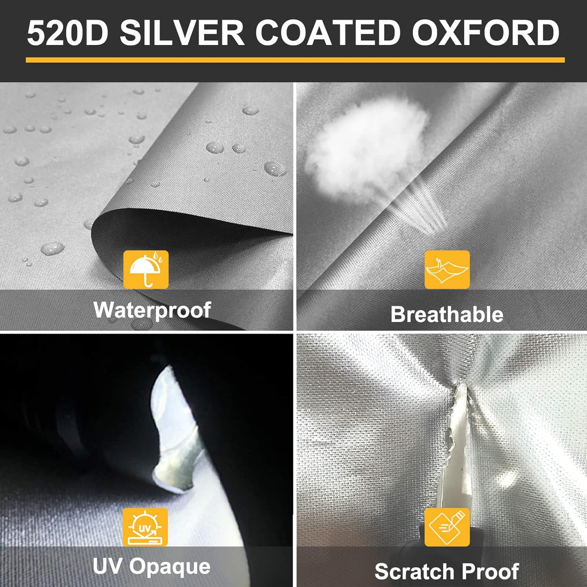 520D Oxford Fabric Pop Up Camper Cover Fits 10' - 12' RV A799