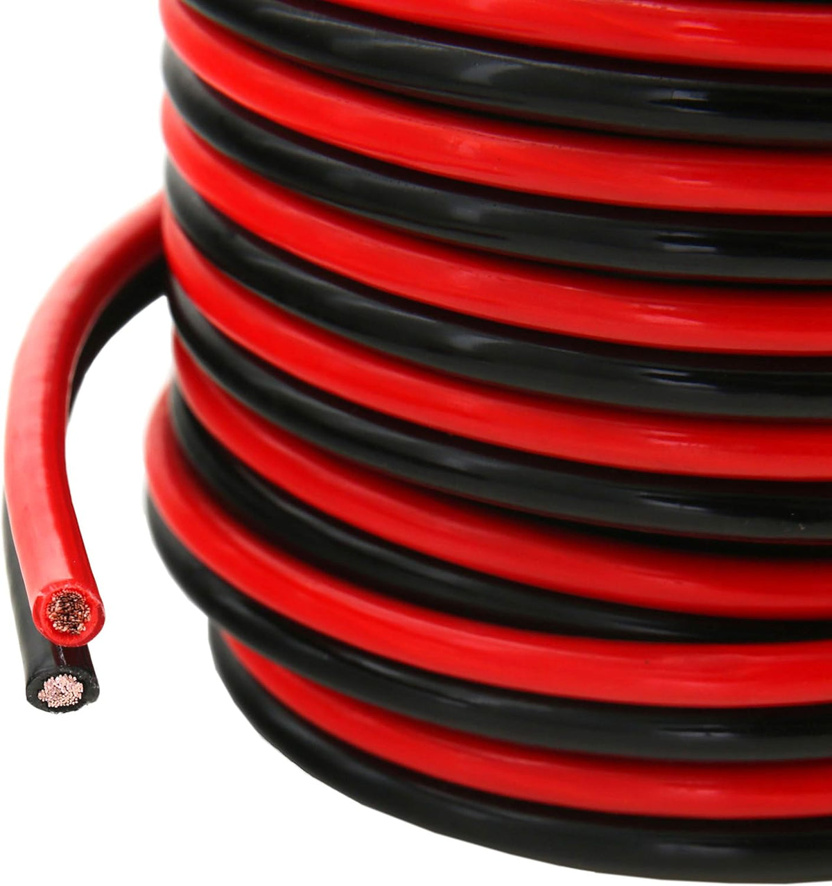 8 AWG OFC Zip Cord Cable 25 ft Red & 25 ft Black T899