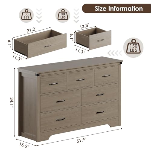 White 6 Drawer Wood Dresser with Metal Handle J39932