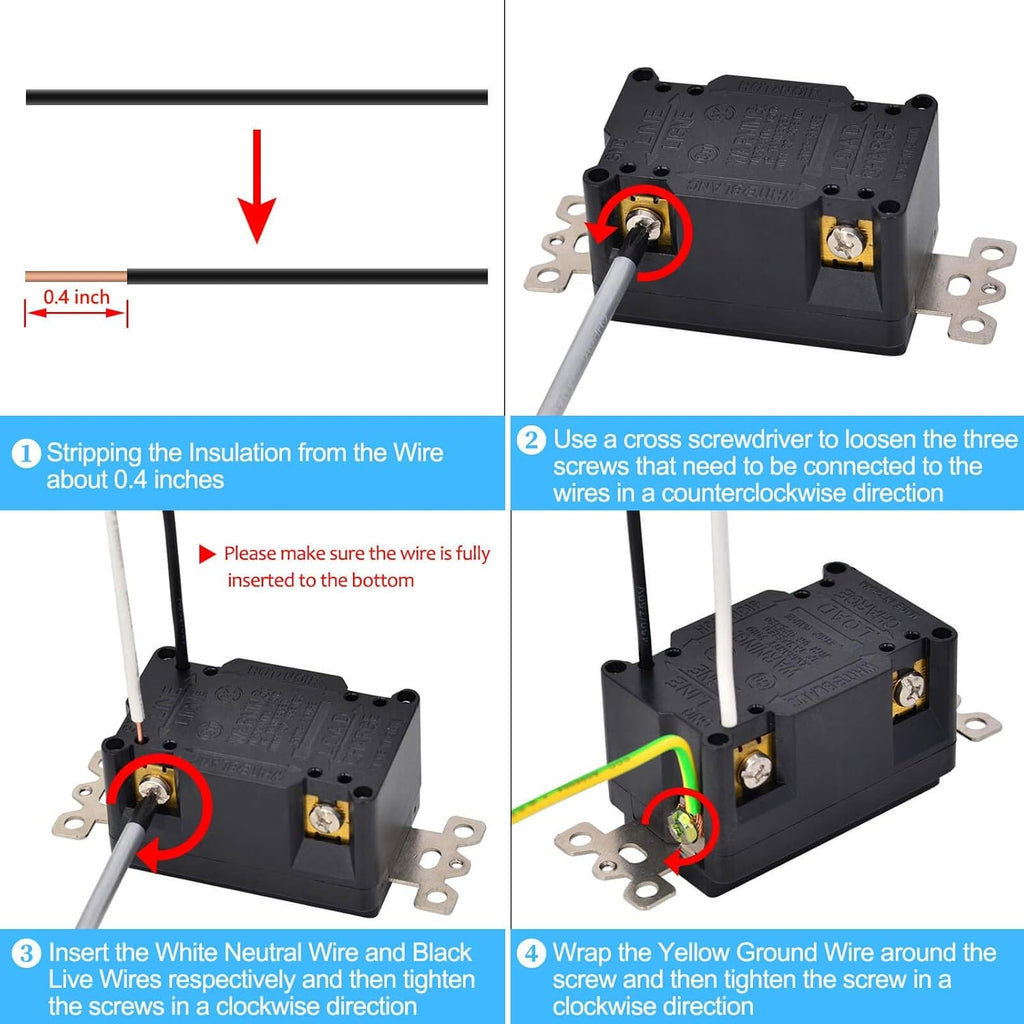 2 Pack 15Amp Tamper-Resistant Weather-Resistant GFCI Outlet Receptacles, Black J50721
