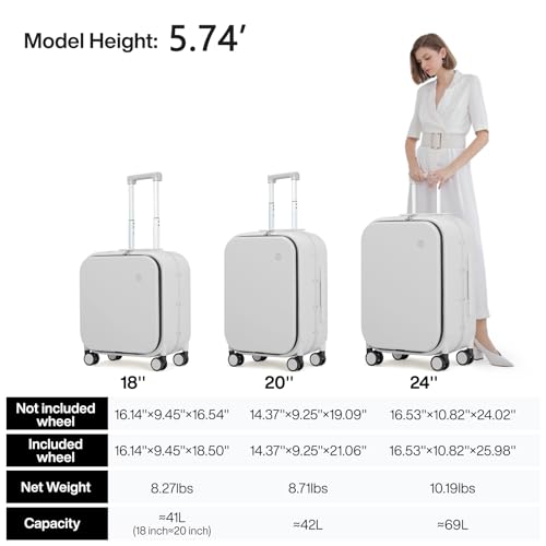 20'' Carry On Luggage with Laptop Pocket A987