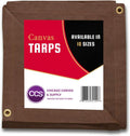 Waterproof Canvas Tarp with Grommets, Brown, 6 by 8 Feet Pack of 2 L66168