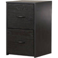 2 Drawer File Cabinet Black Oak J7195