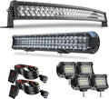 52 inch Curved LED Light Bar Kit with 4PCS Spot LED Pods Fog Lights P472693