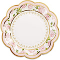 32 Pcs 7 Inch Pink Floral Paper Plates Y3441