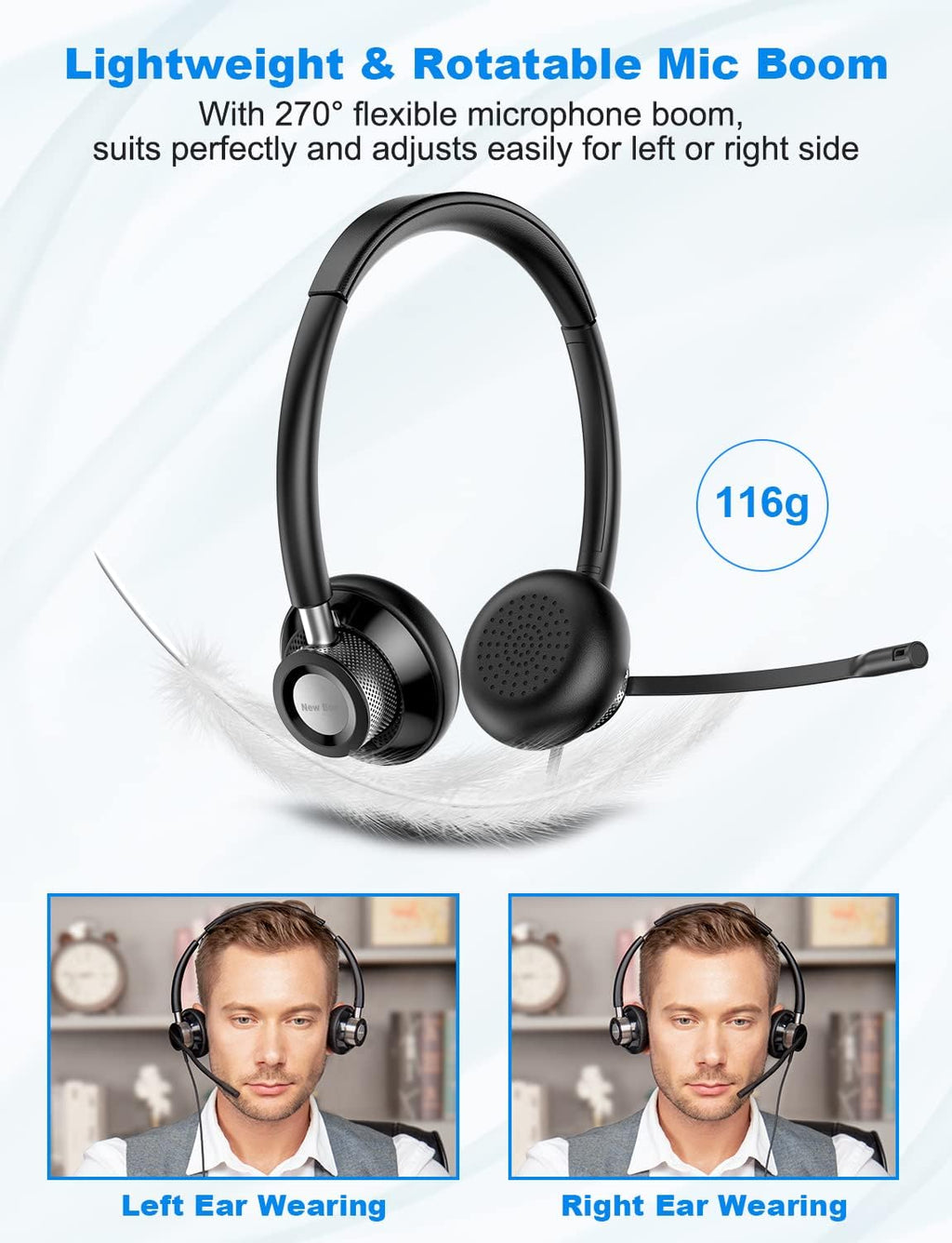 USB Headset with Microphone Wired Computer Headset K7112