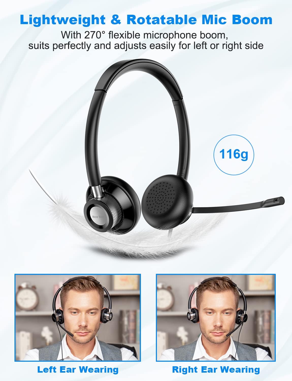 USB Headset with Microphone Wired Computer Headset K7112