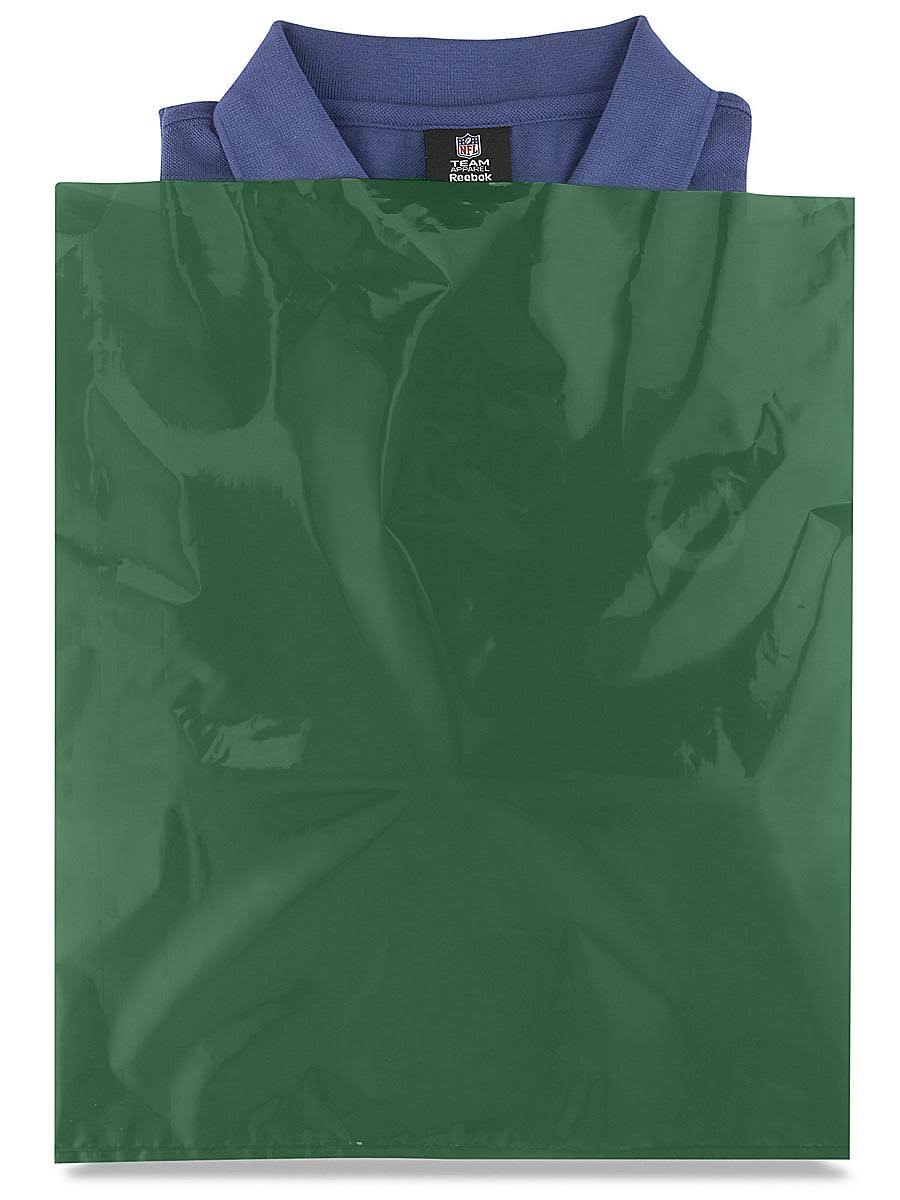 Green 15 x 18 Poly Plastic Bags X9550