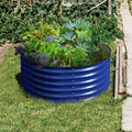 42 Round Raised Garden Bed Cobalt Blue I2492
