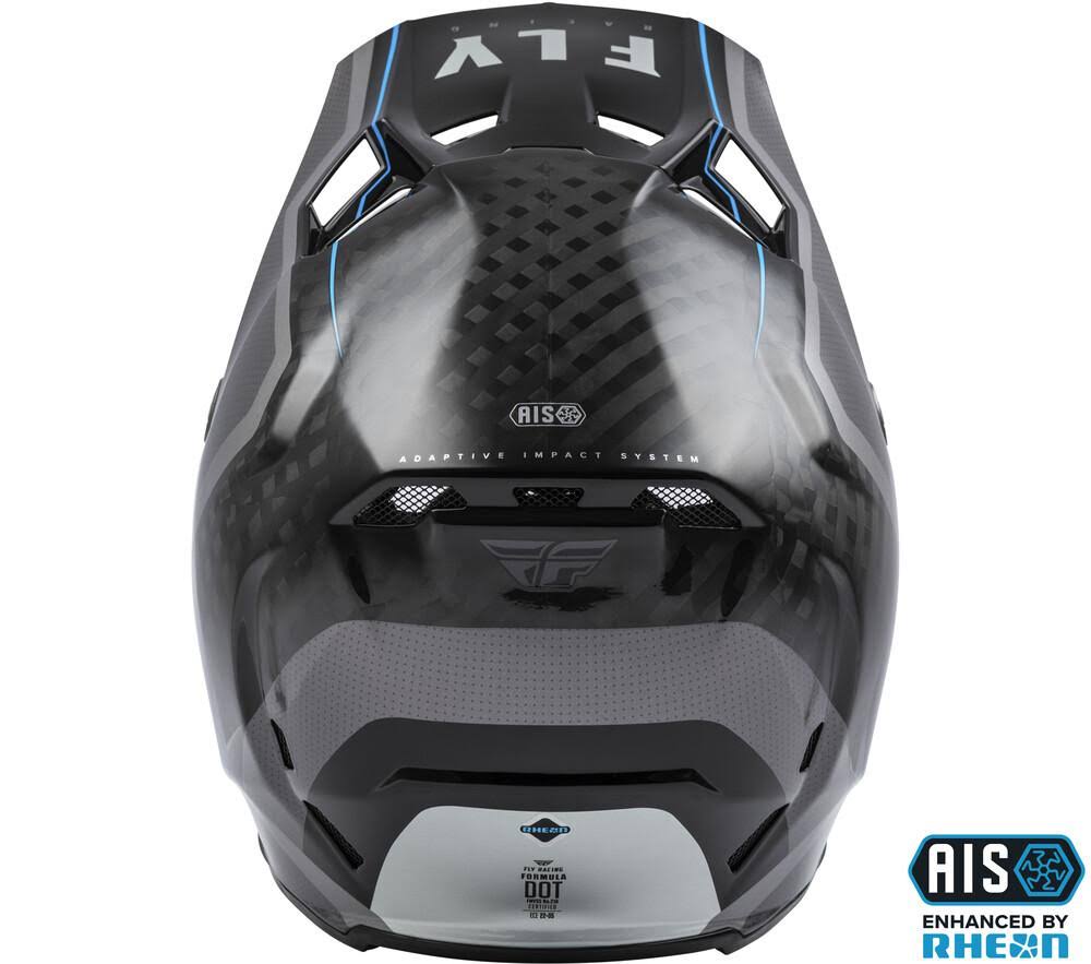 Black/Grey/Blue Carbon Fiber Motorcycle Helmet Q536608