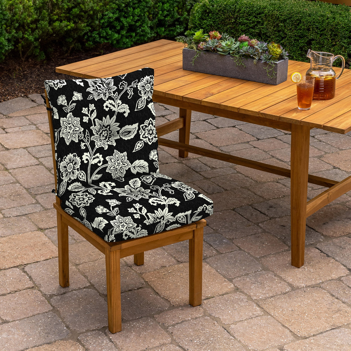 Outdoor Plush Tufted Dining Chair Cushion 21 x 40 D9131