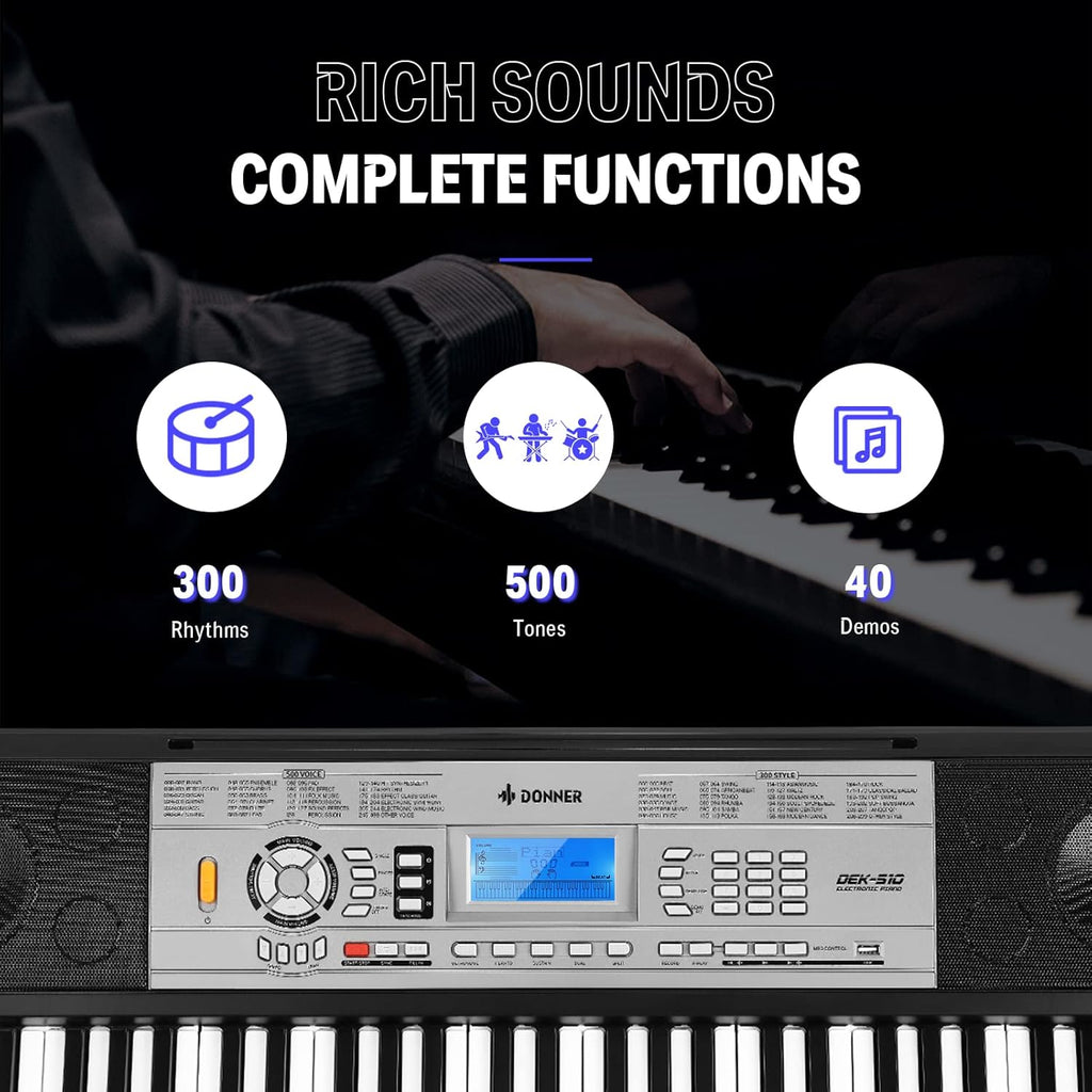 54 Key Portable Electric Keyboard Piano D7885