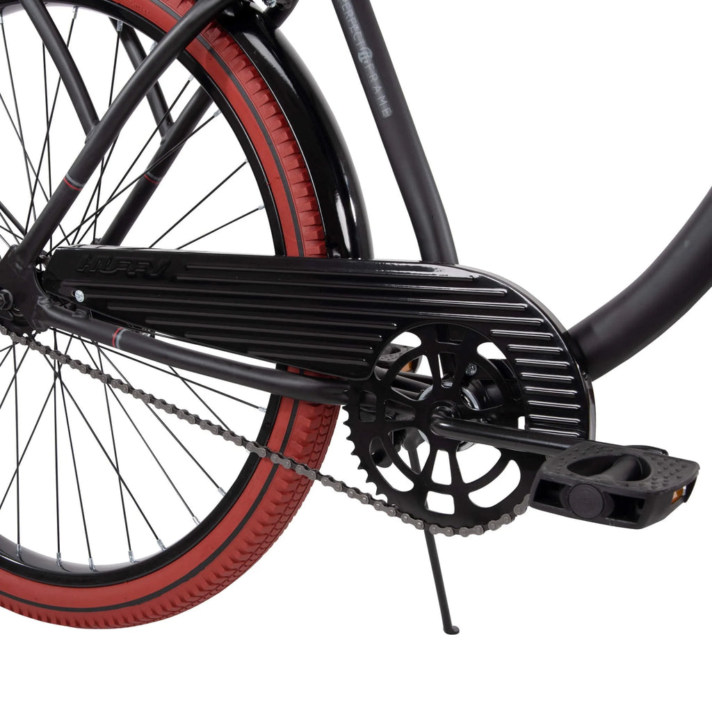 26 Inch Matte Black Cruiser Bike J752