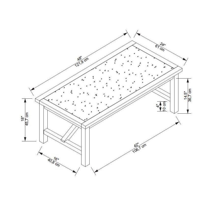 Rustic Coffee Table, Brown D706