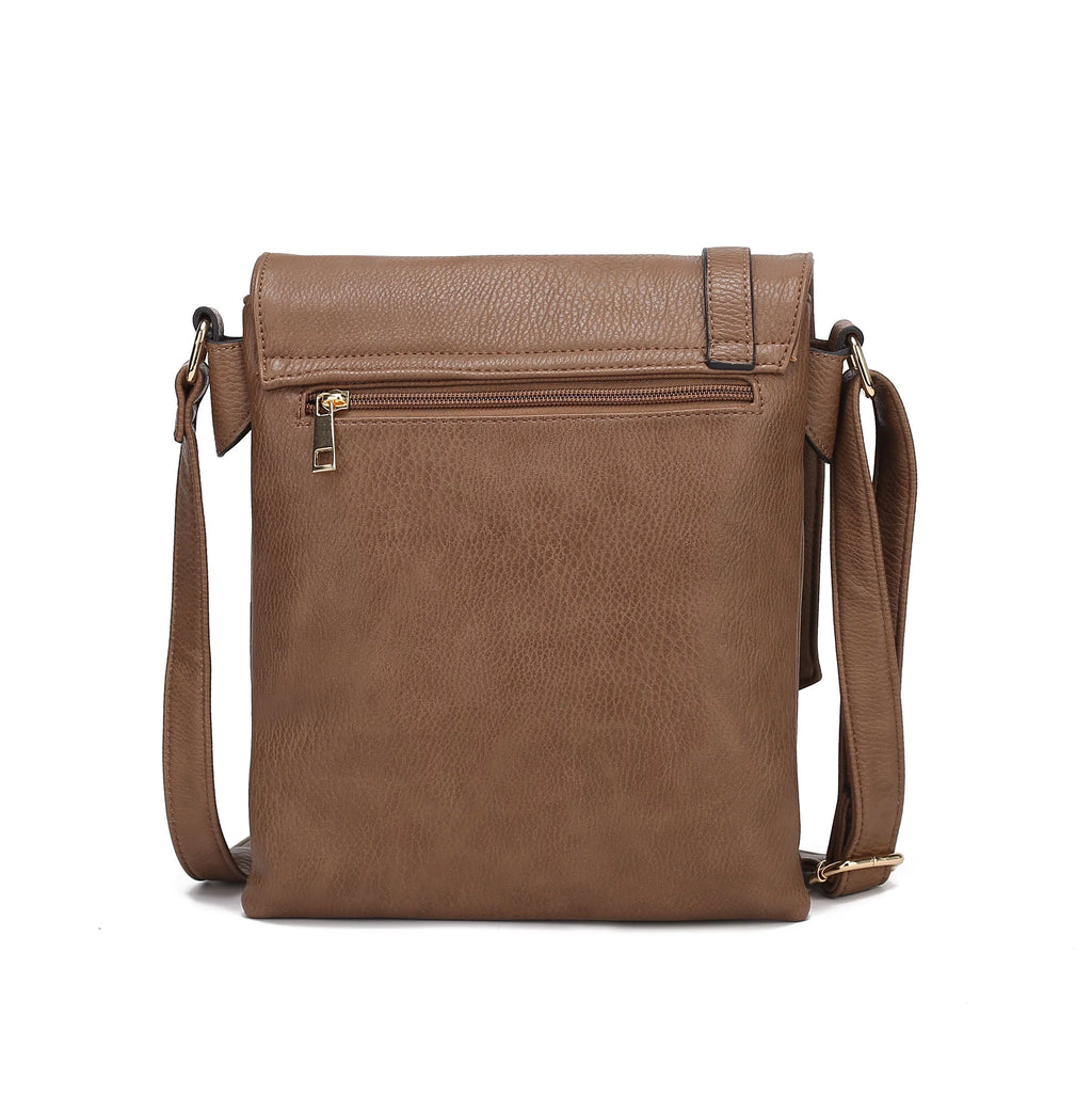 Mustard Vegan Leather Crossbody Bag D4752