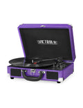 Purple Suitcase Record Player with 3-Speed Turntable W1521