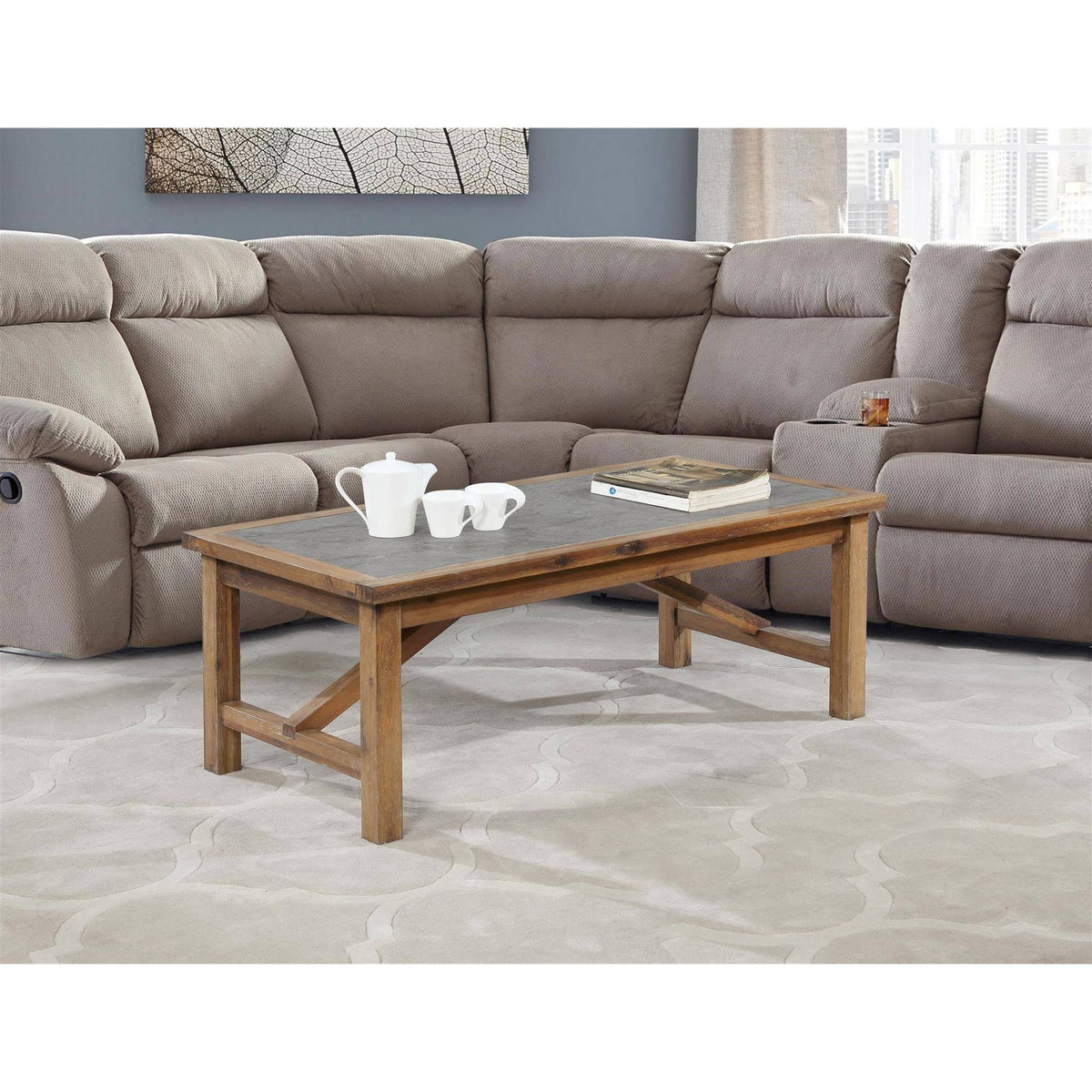 Rustic Coffee Table, Brown D706