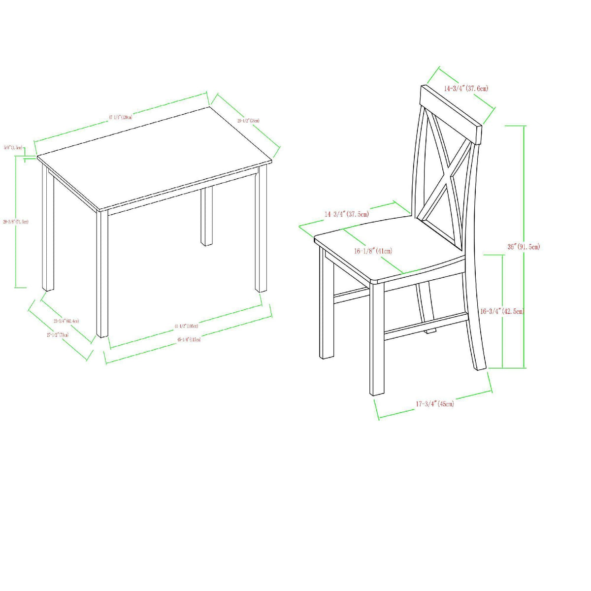 White Farmhouse Dining Set Q434