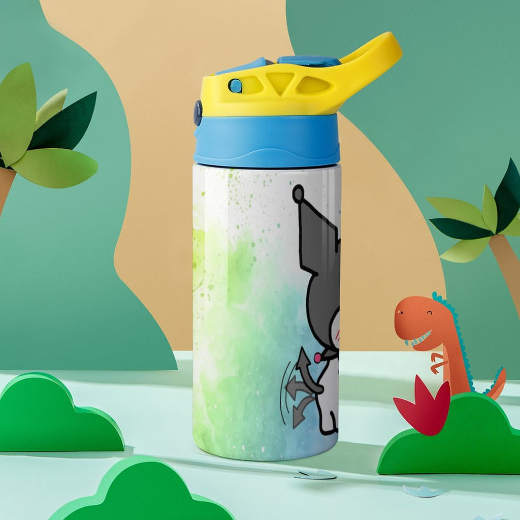 Stainless Steel Vacuum Insulated Children's Water Bottle With Straw P66968