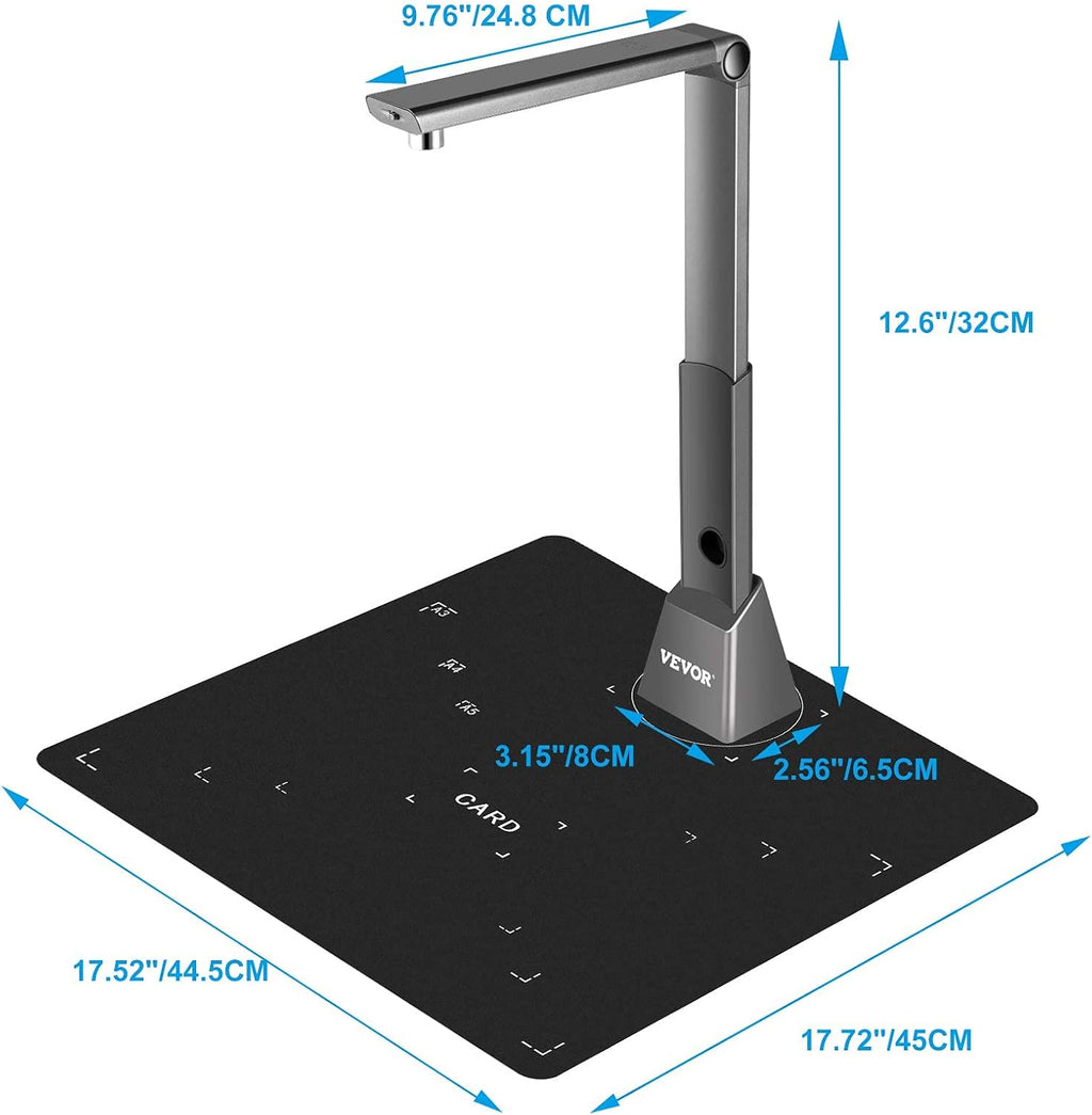 Document Scanner Camera with OCR Function, 10 Mega-Pixel Lens with LED Lights H4517