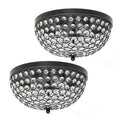 Bronze 2-Light Flush Mount Set of 2 W648033