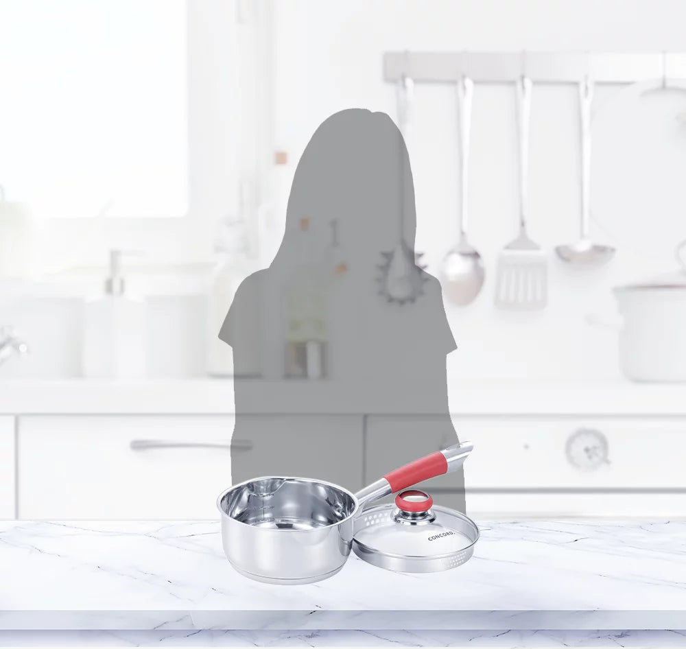 2 Quart Stainless Steel Saucepan with Vented Glass Lid X320