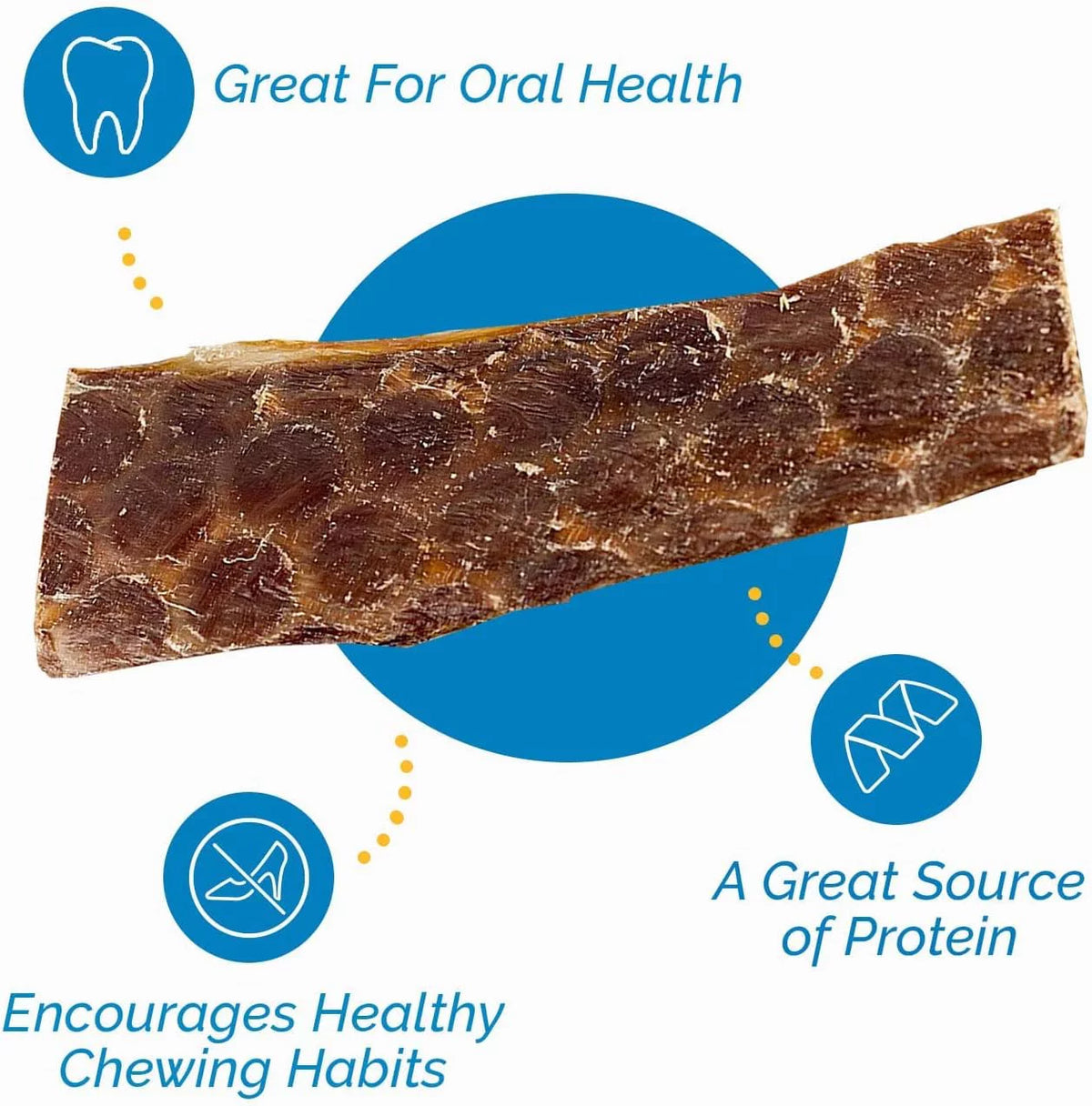 Beef Esophagus Gullet Jerky Dog Chews 6" 25 Count P2383