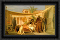 Black Ornate Wood Framed Canvas Art 24x18 T109