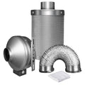 8 Inch 750 CFM Inline Fan Carbon Filter Ducting Combo Z897