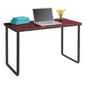 Cherry and Black Steel Workstation U55041