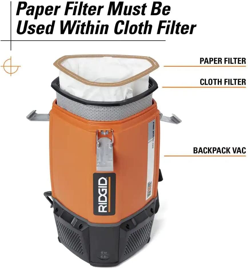 6 Qt. Backpack Vacuum Cleaner with Filters C776