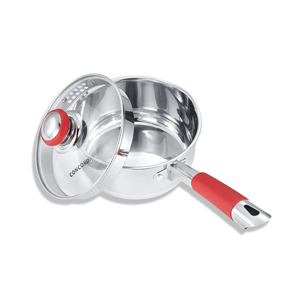 2 Quart Stainless Steel Saucepan with Vented Glass Lid X320