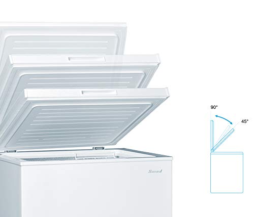 White 10 Cu.Ft Chest Freezer with 3 Removable Basket and Lock N75244
