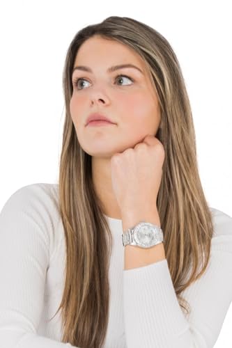 Women's Stainless Steel Quartz Watch, Silver, Gold, Two Tone W78402