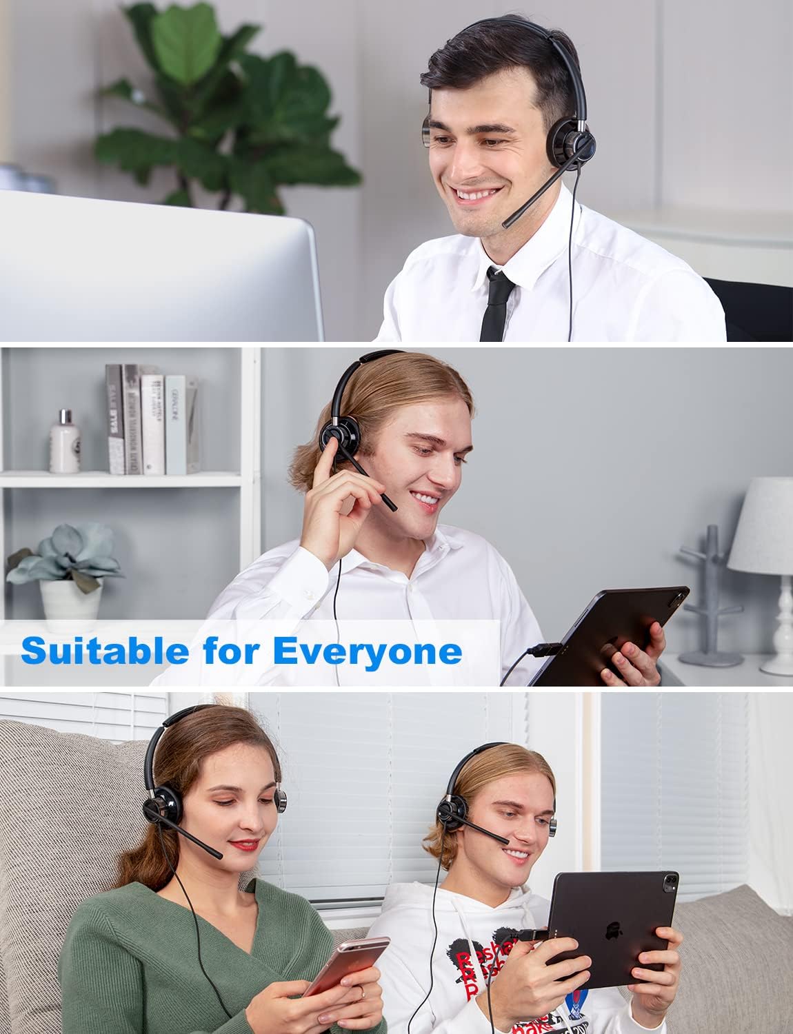USB Headset with Microphone Wired Computer Headset K7112
