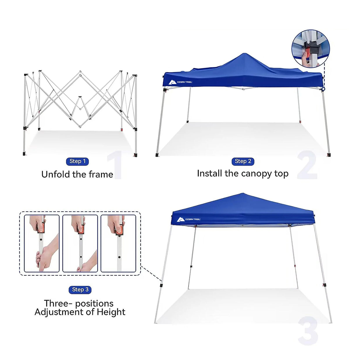 Blue 10 ft x 10 ft Outdoor Canopy O2464