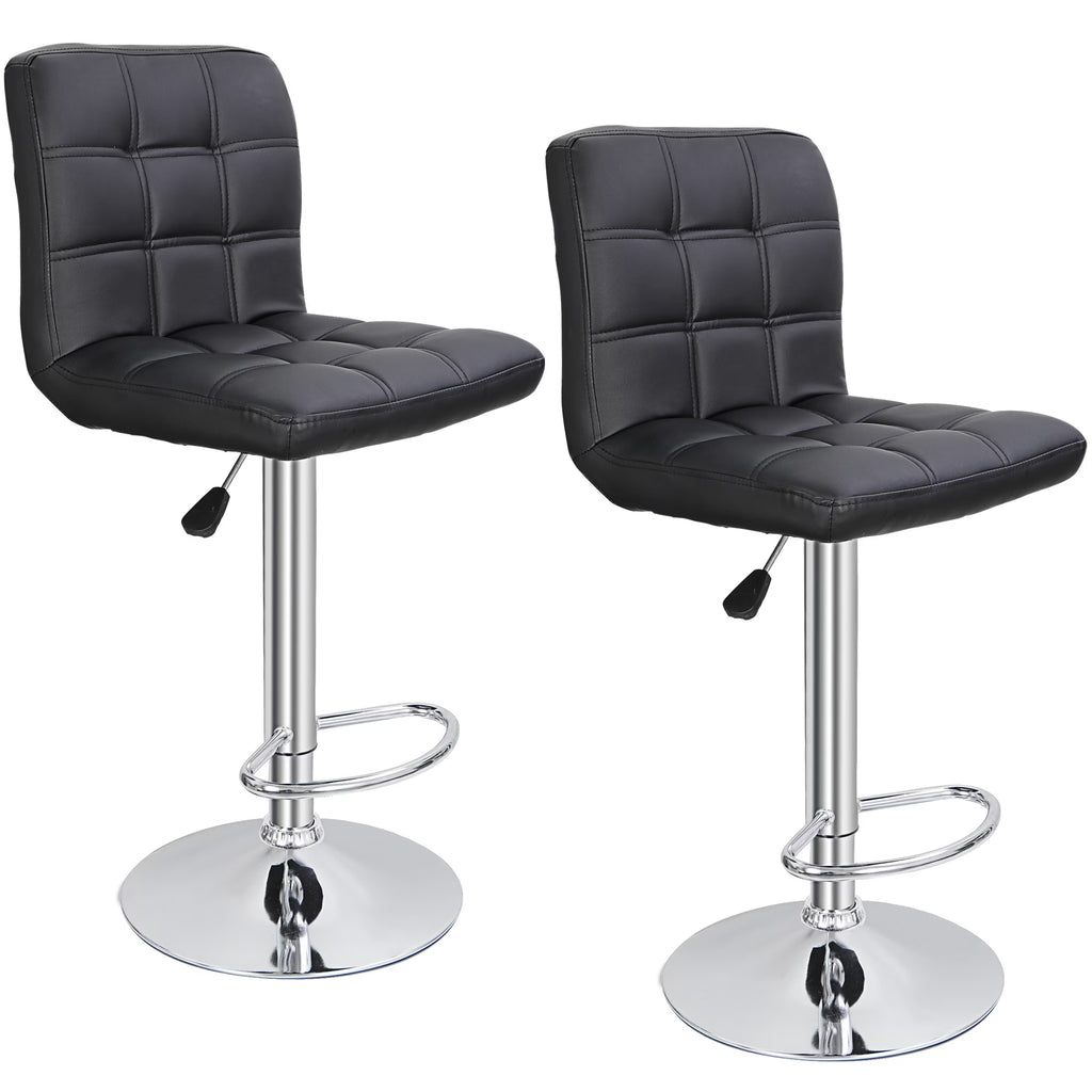 Set of 2 Height Adjustable Swivel Bar Stool V261