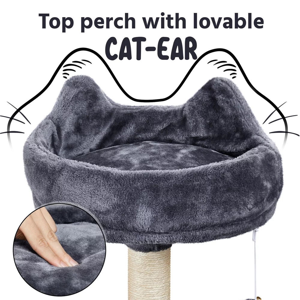 Large Dark Gray Cat Tree with Scratching Board X248773