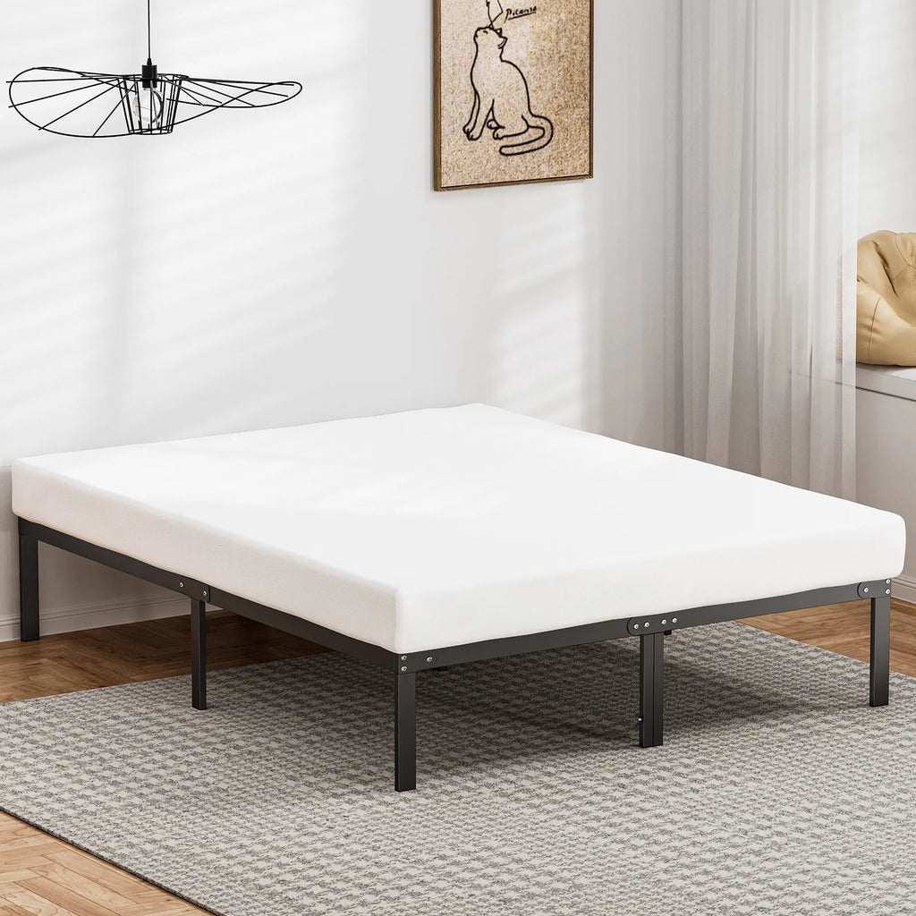 Queen Size Black Metal Platform Bed Frame S5465
