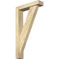 Traditional Block Rough Sawn Bracket with Offset Brace, Douglas Fir J5142