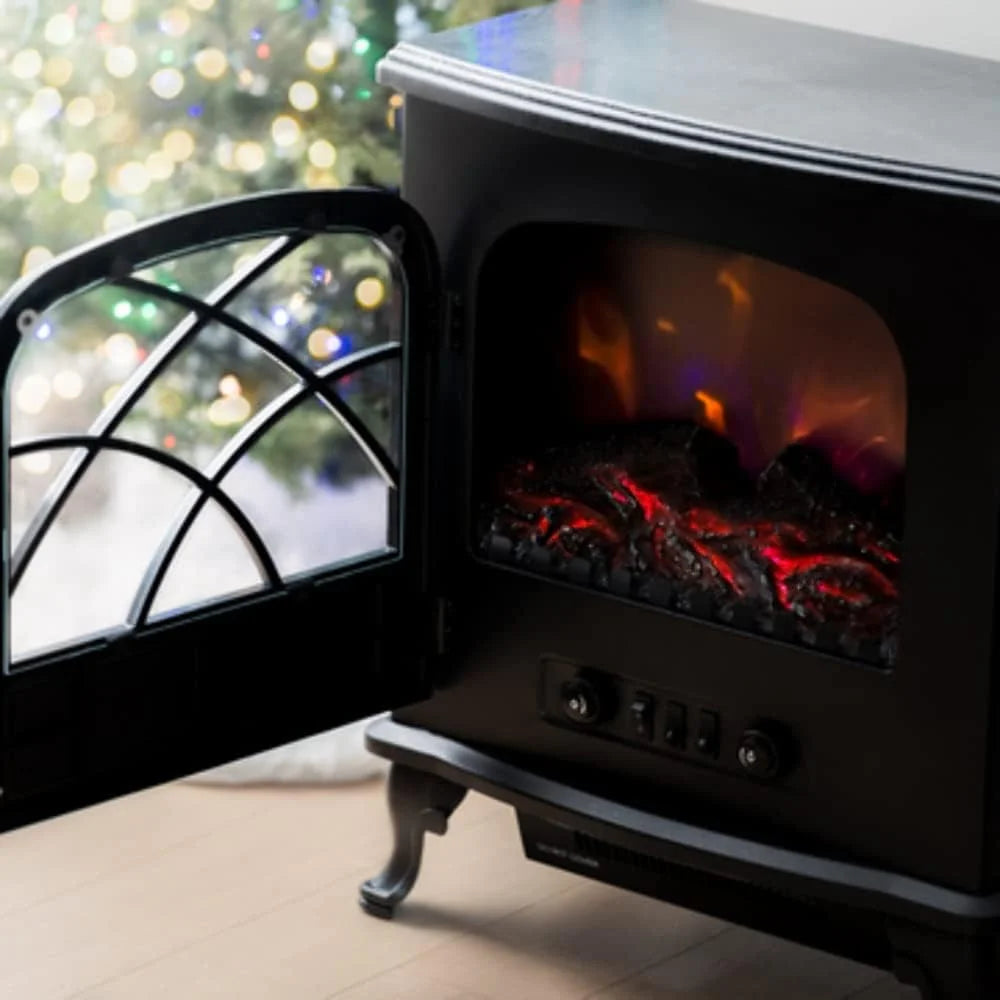 Black Infrared Electric Fireplace Stove Heater L776
