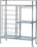 Chrome Glass Shelf Serving Cart R837708