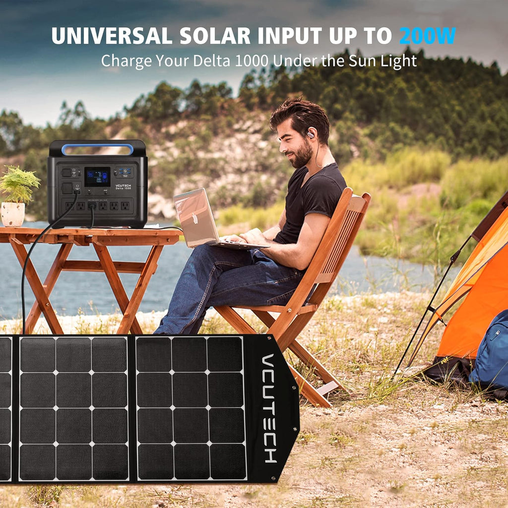 Portable Power Station 1000W Solar Generator with Solar Panel K26623