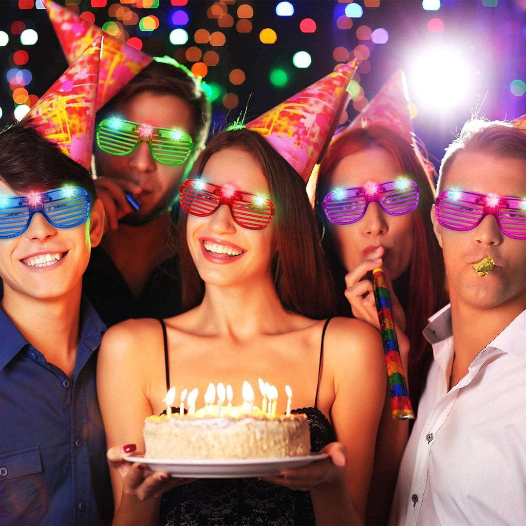 50 Pack LED Glow in The Dark Party Glasses A367